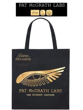 Pat McGrath Black and Gold Logo Tote - Factory Wrapped